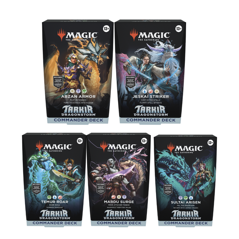 Magic: The Gathering Tarkir: Dragonstorm Commander Deck Bundle - Includes All 5 Decks