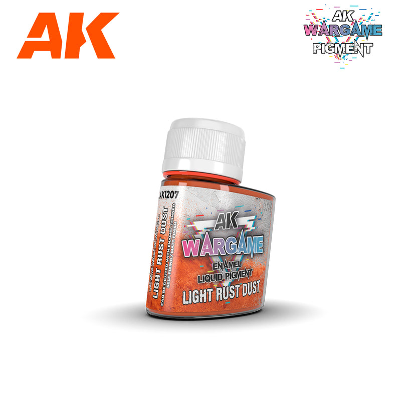 AK Interactive Wargame Enamel Liquid Pigments Light Rust Dust 35ml