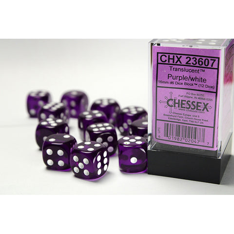 16mm 12d6 Translucent: Purple/White