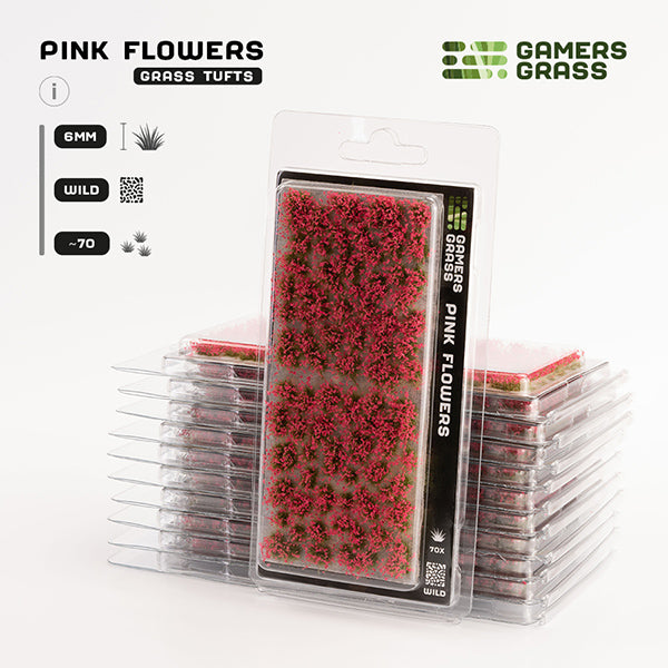 Gamers Grass Tufts: Tufts- Pink Flowers- Wild