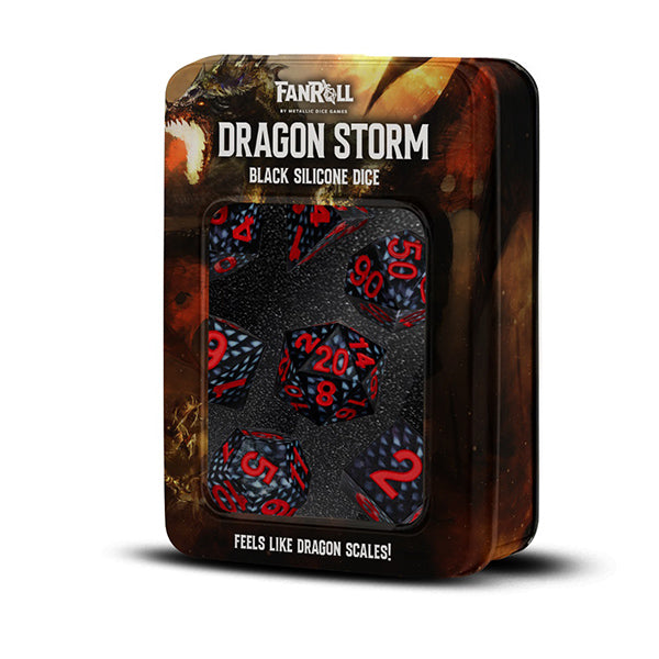 7-Die Set Silicone Dragon Storm: Black Dragon Scales