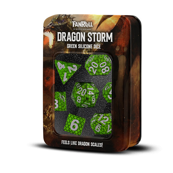 7-Die Set Silicone Dragon Storm: Green Dragon Scales