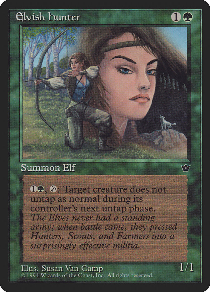 Elvish Hunter (Susan Van Camp) [Fallen Empires], MTG Single - Gamers Grove