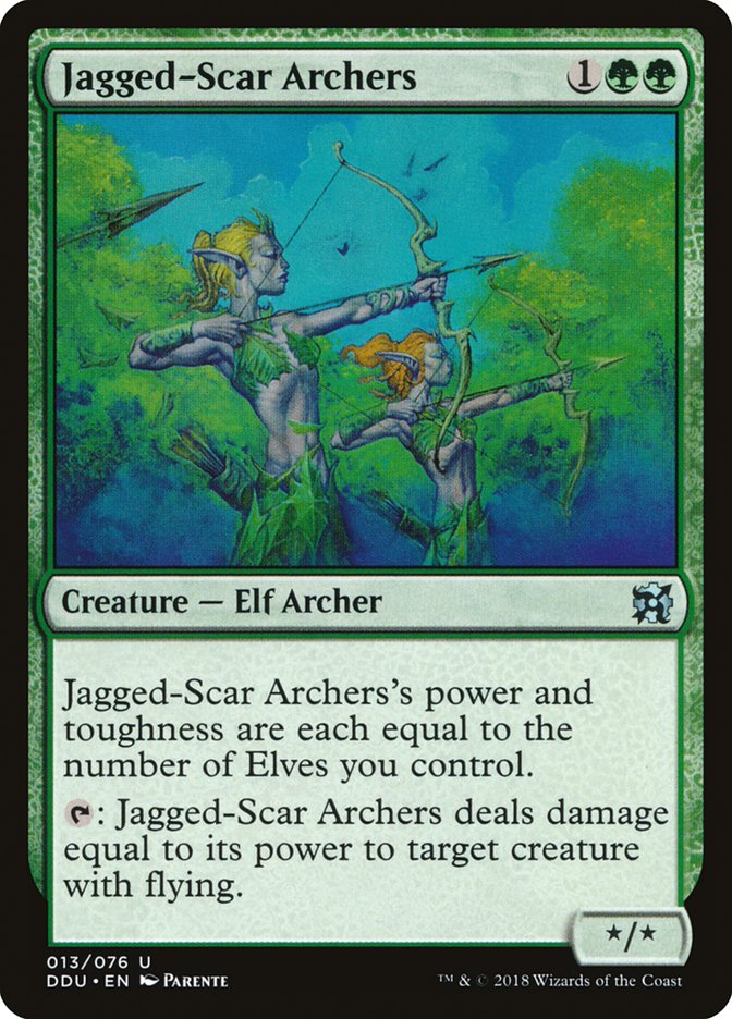 Jagged-Scar Archers [Duel Decks: Elves vs. Inventors], MTG Single - Gamers Grove