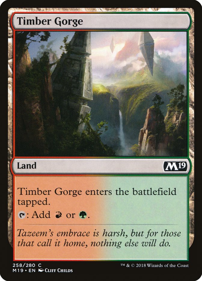 Timber Gorge [Core Set 2019], MTG Single - Gamers Grove