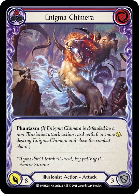 Enigma Chimera (Red) (Rainbow Foil) [MON098-RF] 1st Edition Rainbow Foil