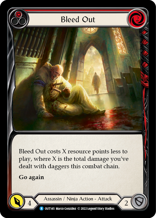 Bleed Out (Red) [OUT145] (Outsiders)  Rainbow Foil