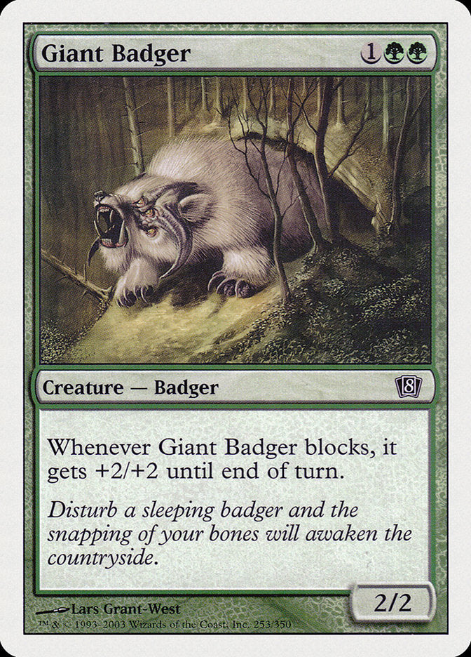 Giant Badger [Eighth Edition], MTG Single - Gamers Grove