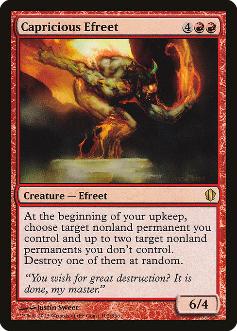 Capricious Efreet [Commander 2013], MTG Single - Gamers Grove