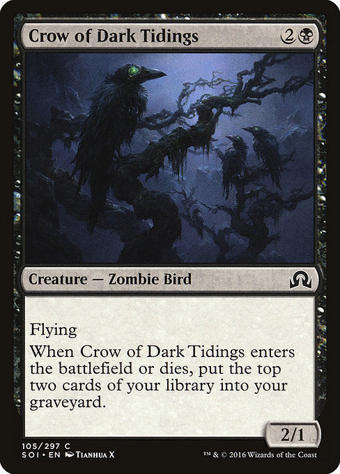 Crow of Dark Tidings [Shadows over Innistrad], MTG Single - Gamers Grove
