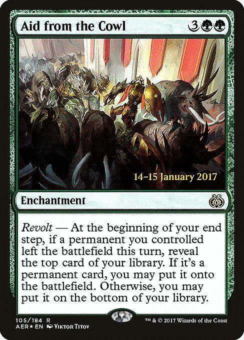 Aid from the Cowl [Aether Revolt Promos], MTG Single - Gamers Grove