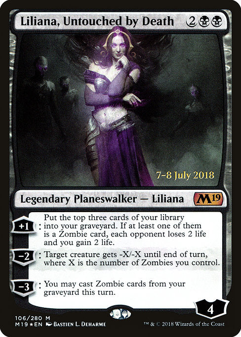Liliana, Untouched by Death [Core Set 2019 Promos], MTG Single - Gamers Grove