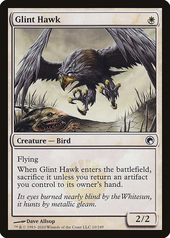 Glint Hawk [Scars of Mirrodin], MTG Single - Gamers Grove