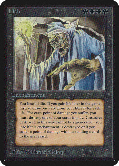 Lich [Limited Edition Alpha], MTG Single - Gamers Grove