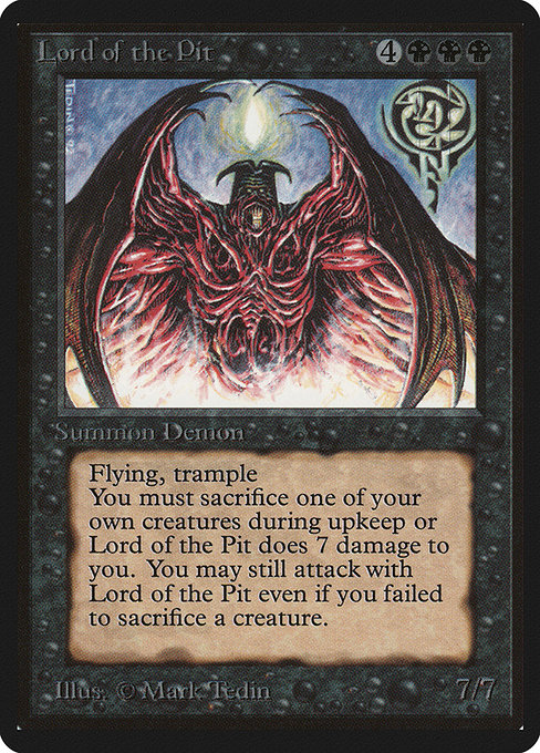 Lord of the Pit [Limited Edition Beta], MTG Single - Gamers Grove