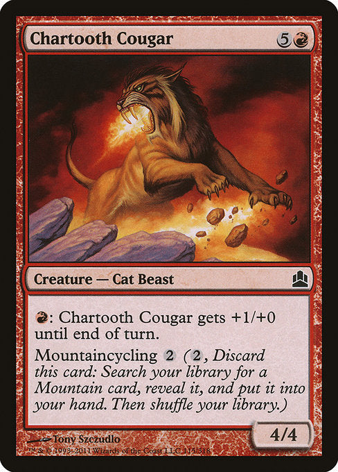 Chartooth Cougar [Commander 2011], MTG Single - Gamers Grove