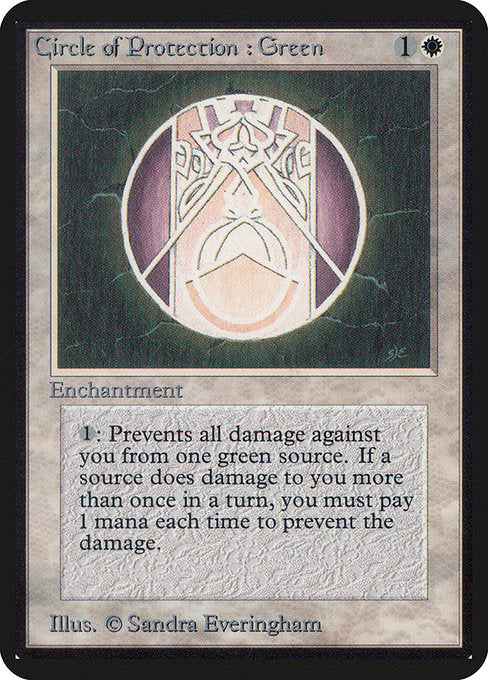 Circle of Protection: Green [Limited Edition Alpha], MTG Single - Gamers Grove