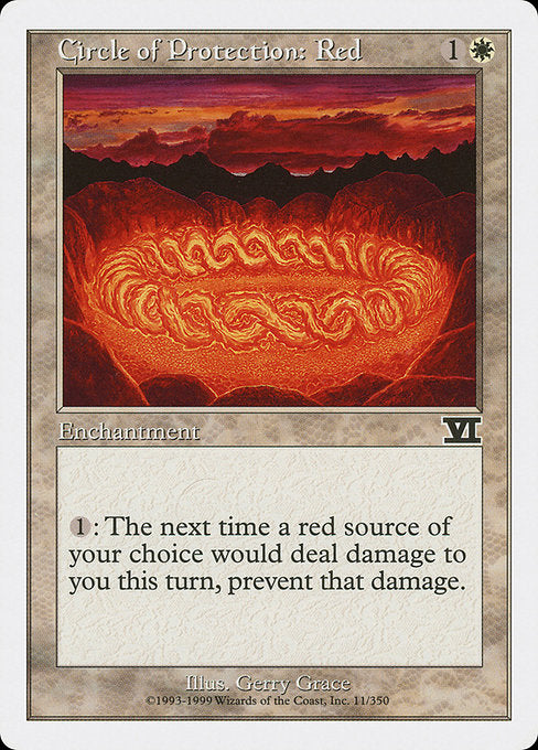Circle of Protection: Red [Classic Sixth Edition], MTG Single - Gamers Grove