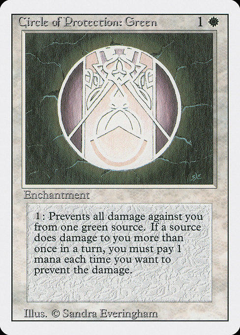 Circle of Protection: Green [Revised Edition], MTG Single - Gamers Grove