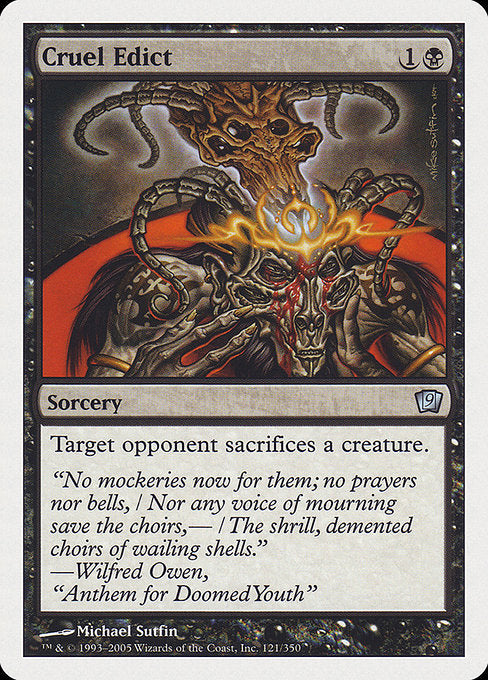 Cruel Edict [Ninth Edition], MTG Single - Gamers Grove