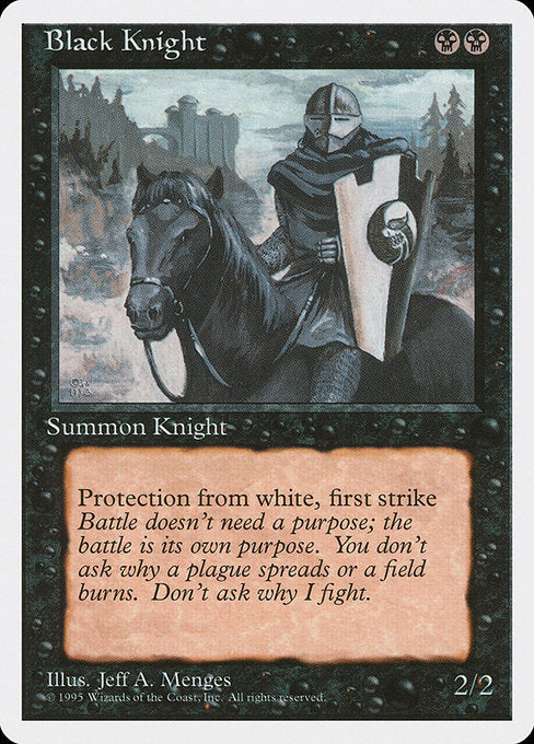 Black Knight [Fourth Edition], MTG Single - Gamers Grove