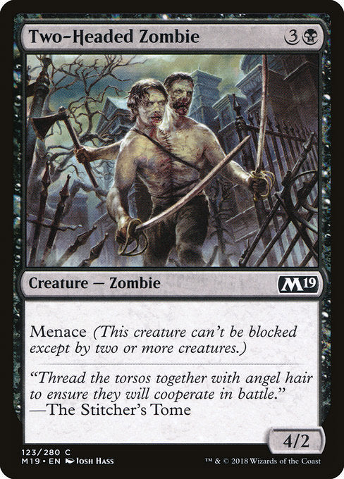 Two-Headed Zombie [Core Set 2019], MTG Single - Gamers Grove