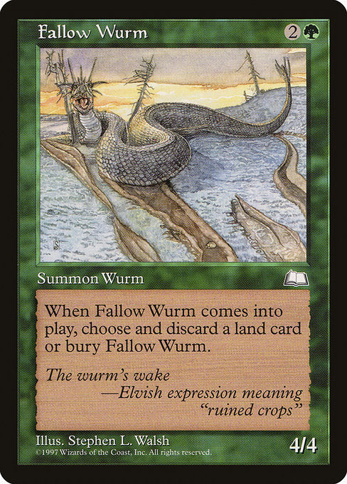 Fallow Wurm [Weatherlight], MTG Single - Gamers Grove