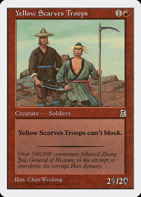 Yellow Scarves Troops [Portal Three Kingdoms], MTG Single - Gamers Grove