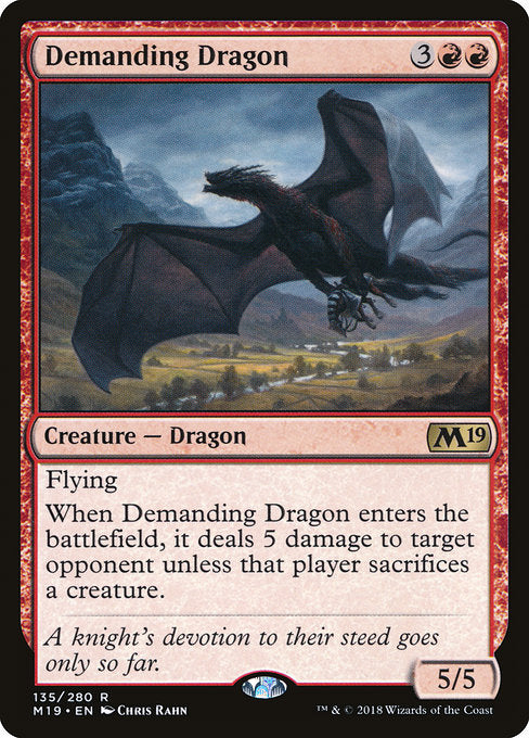 Demanding Dragon [Core Set 2019], MTG Single - Gamers Grove