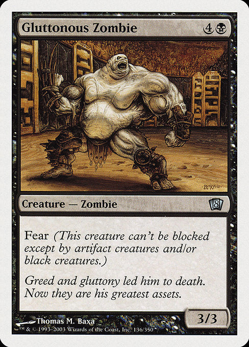 Gluttonous Zombie [Eighth Edition], MTG Single - Gamers Grove