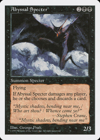 Abyssal Specter [Fifth Edition], MTG Single - Gamers Grove
