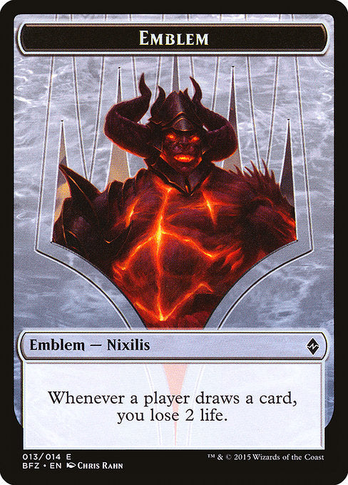 Ob Nixilis Reignited Emblem [Battle for Zendikar Tokens], MTG Single - Gamers Grove