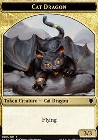 Cat Dragon Token // Dragon (4/4) Token [Commander 2017]