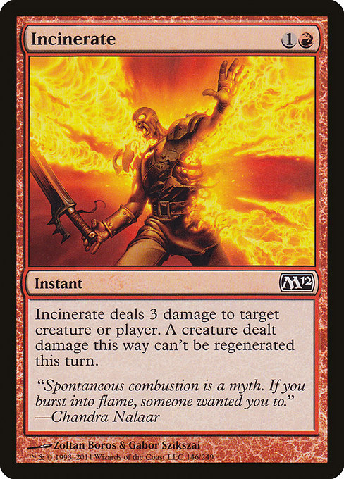 Incinerate [Magic 2012], MTG Single - Gamers Grove