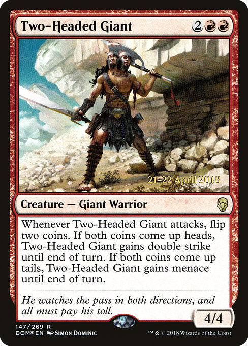 Two-Headed Giant [Dominaria Promos], MTG Single - Gamers Grove