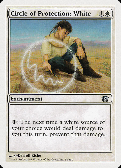 Circle of Protection: White [Eighth Edition], MTG Single - Gamers Grove