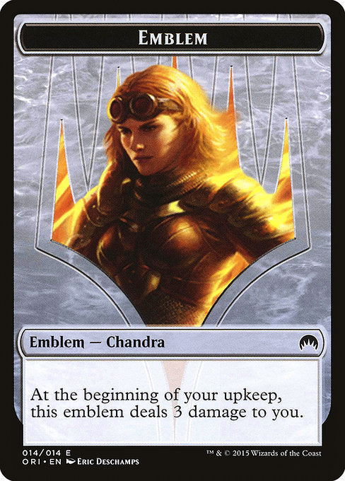 Chandra, Roaring Flame Emblem [Magic Origins Tokens], MTG Single - Gamers Grove