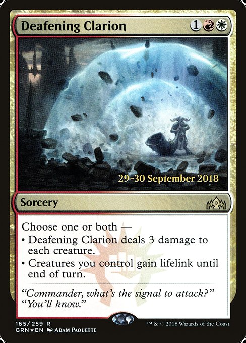 Deafening Clarion [Guilds of Ravnica Promos], MTG Single - Gamers Grove