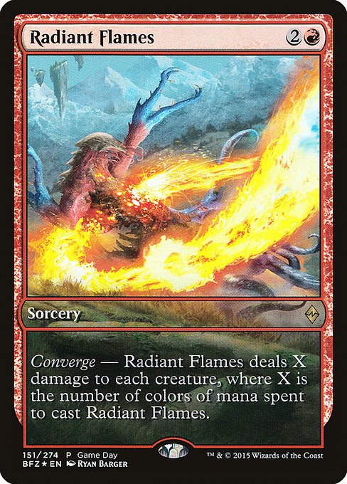 Radiant Flames [Battle for Zendikar Promos], MTG Single - Gamers Grove
