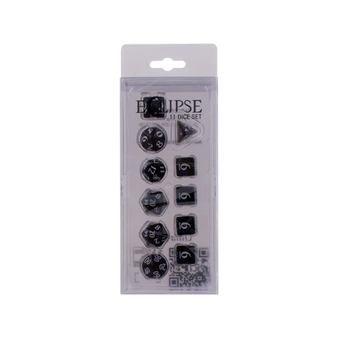 Eclipse 11 Dice Set: Jet Black