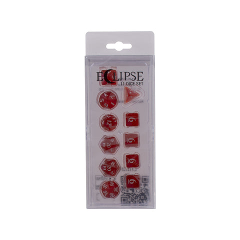 Eclipse 11 Dice Set: Apple Red