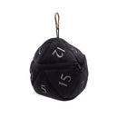 D20 Plush Dice Bag - Black