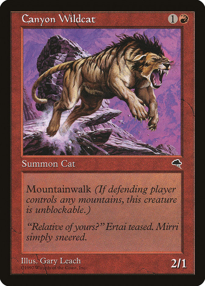 Canyon Wildcat [Tempest], MTG Single - Gamers Grove