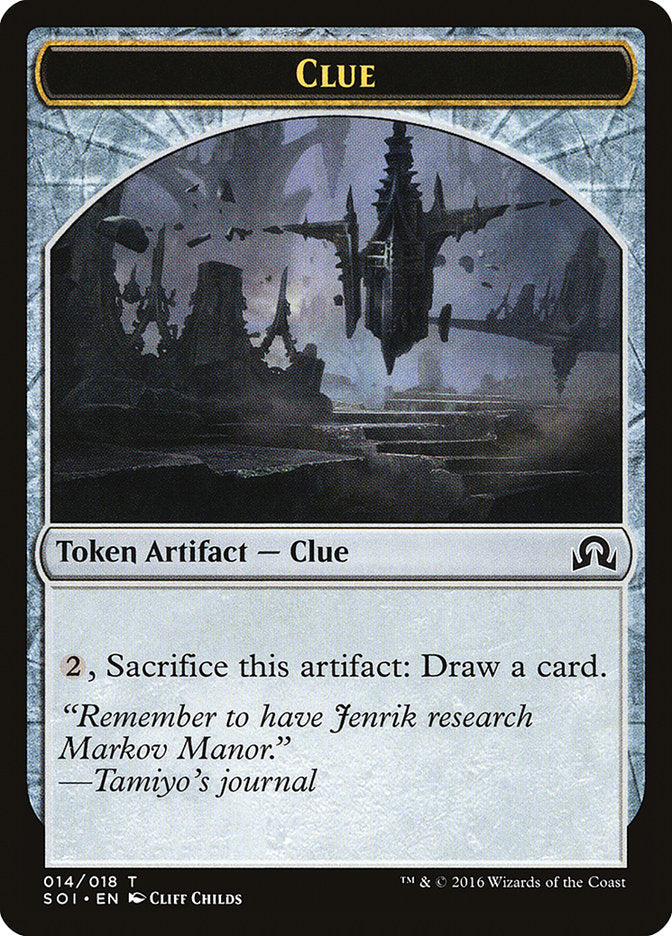 Clue (014/018) [Shadows over Innistrad Tokens], MTG Single - Gamers Grove