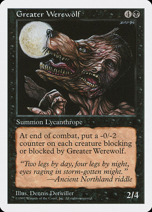 Greater Werewolf [Fifth Edition], MTG Single - Gamers Grove