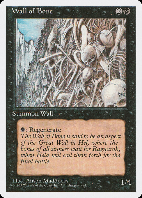 Wall of Bone [Fourth Edition], MTG Single - Gamers Grove