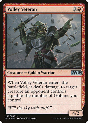 Volley Veteran [Core Set 2019], MTG Single - Gamers Grove