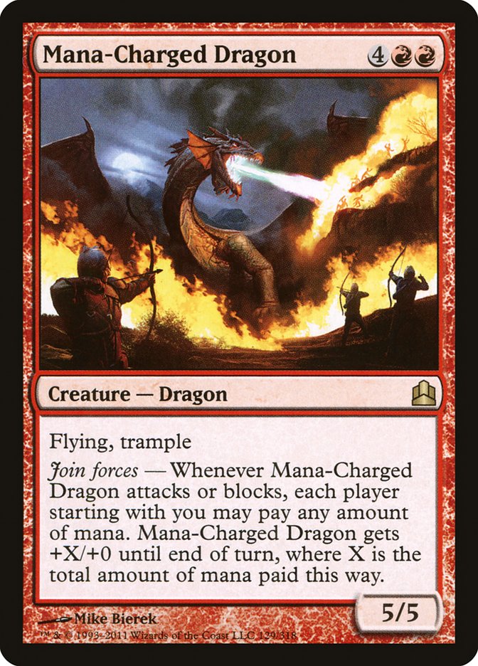 Mana-Charged Dragon [Commander 2011], MTG Single - Gamers Grove