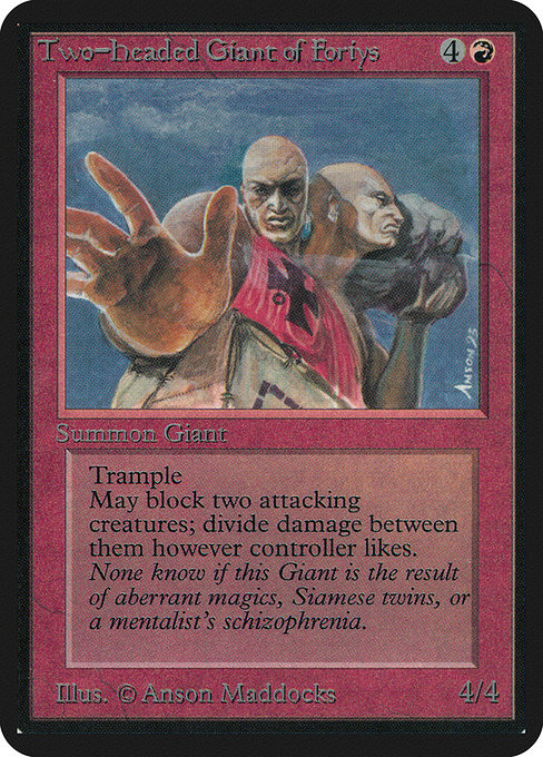 Two-Headed Giant of Foriys [Limited Edition Alpha], MTG Single - Gamers Grove