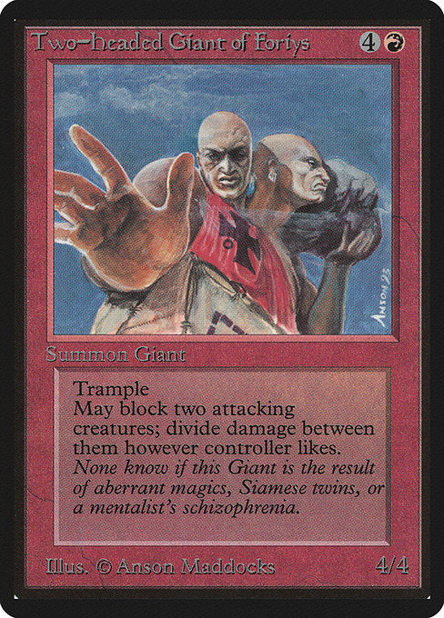 Two-Headed Giant of Foriys [Limited Edition Beta], MTG Single - Gamers Grove